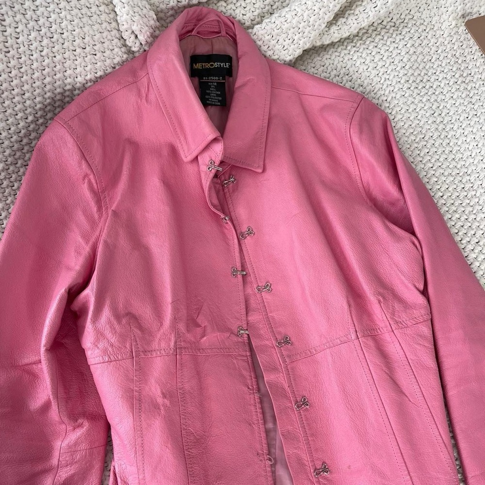 Metrostyle Pink Leather Jacket